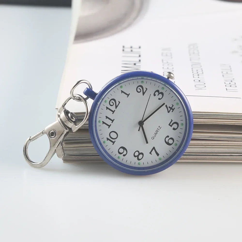 Quartz Pocket Watch Keychain Pendant Chest Watch