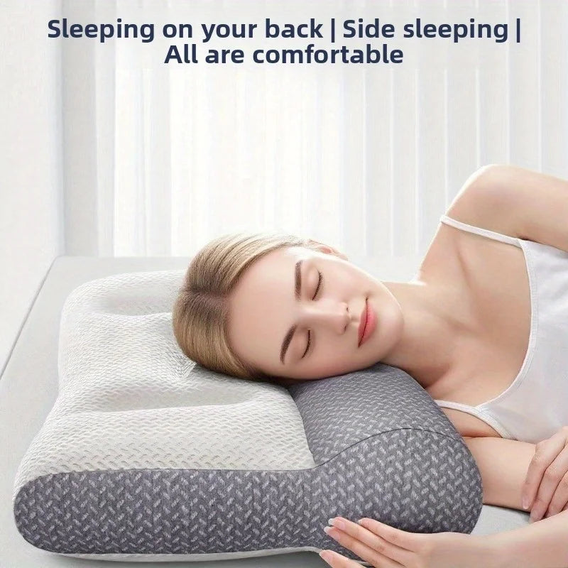 1pcs Ergonomic Zoned Traction Cervical  Support Pillow Neck Relief Pillow for Comfortable Sleeping