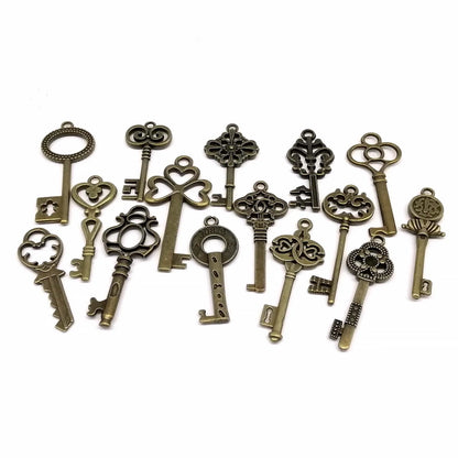 59pcs Mix Metal Retro Antique Brass Vintage Bronze teampunk Charms Pendant Jewelry Making