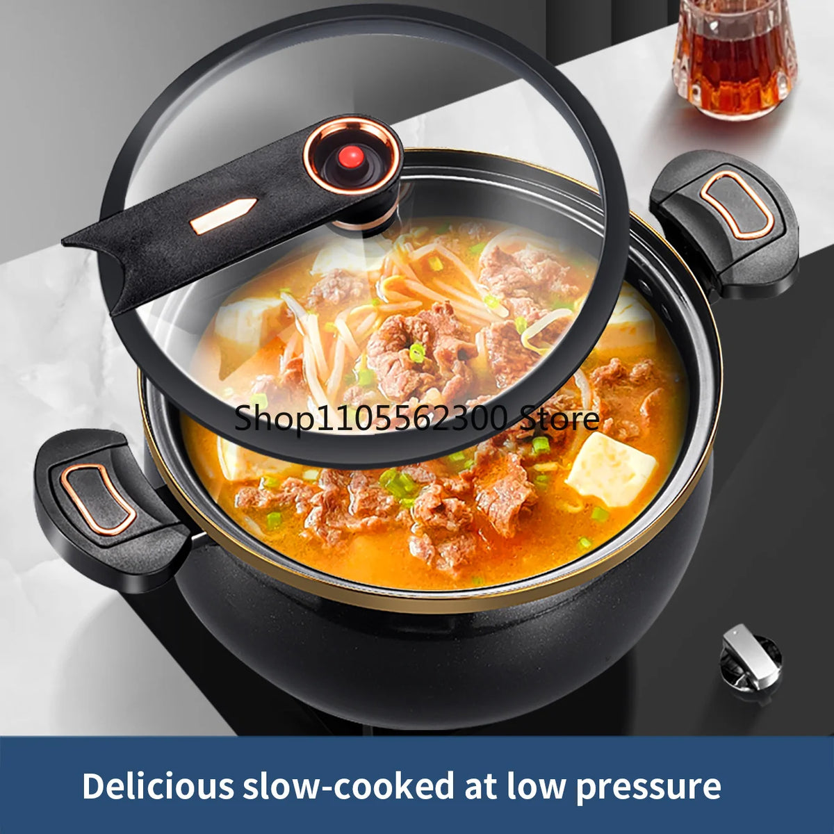 Home Use Multi-Functional Large Capacity 1.85 Gallon 10.24 Inch Non-Stick Pot Suitable for Induction Cooker And Gas Stove