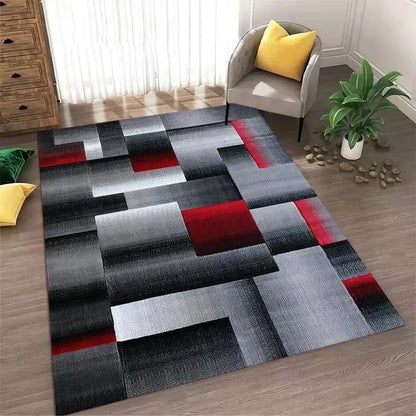 Nordic Area Rug, Abstract Non-Slip Washable Geometric Carpet,Living Room Bedroom Apartment Office Home