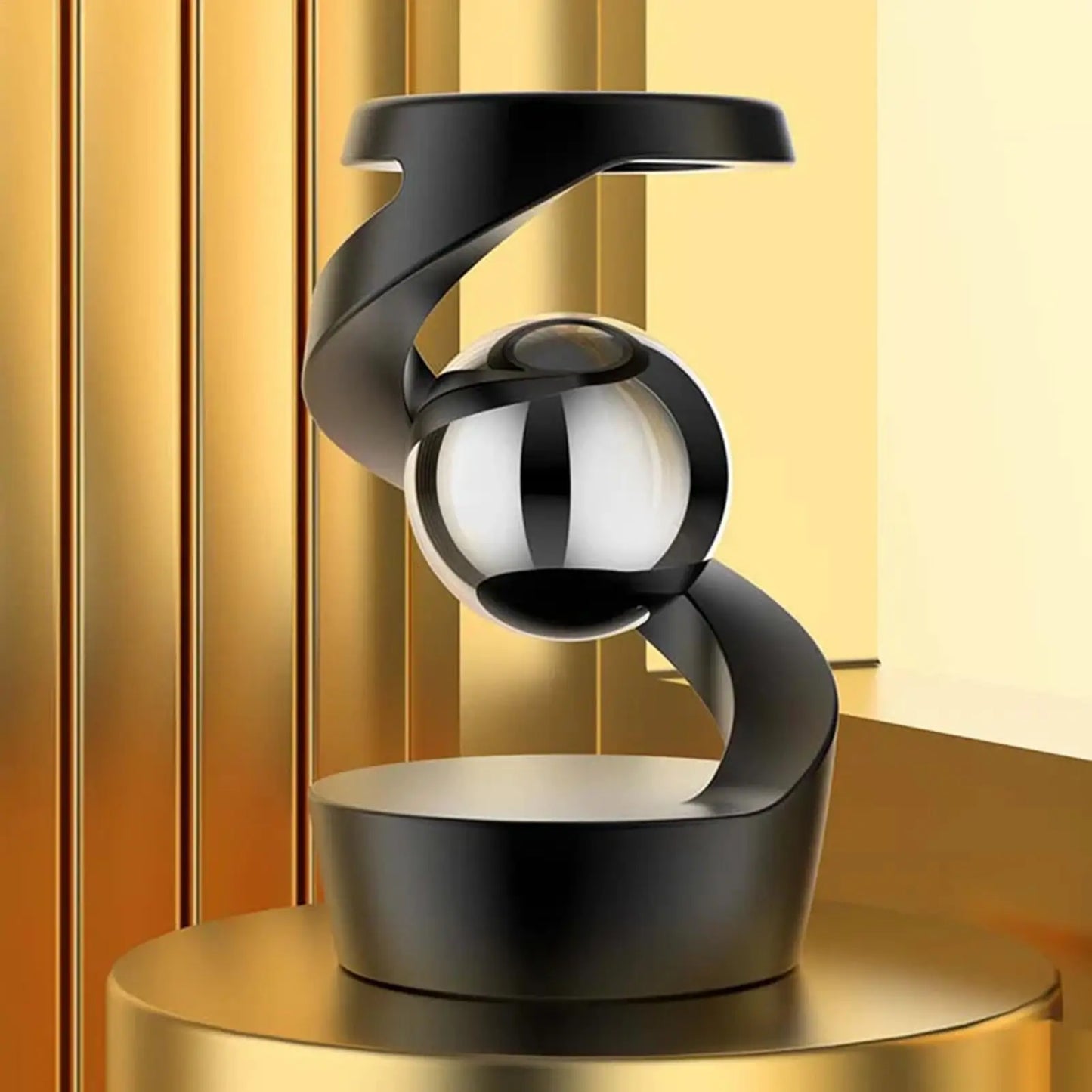 Rotating Desktop Suspended Gyroscope Gravity-Defying Sphere Stress Relief KineticSculpture