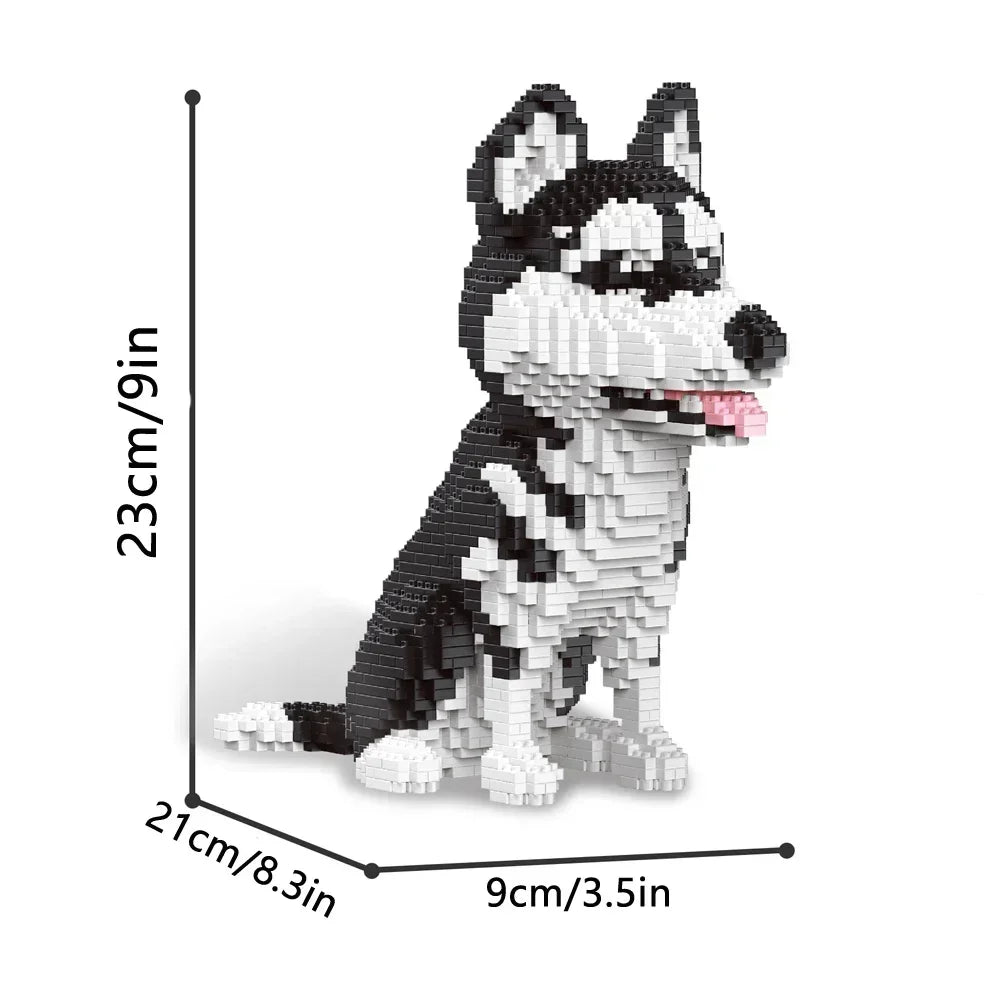 KNEW BUILT Dachshund Dogs Model Micro Mini Building Blocks: