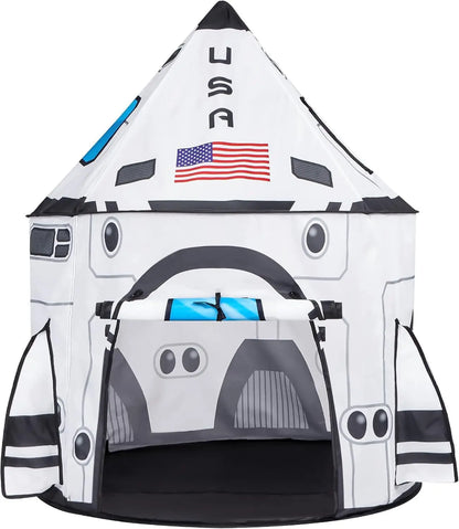 Joyfy Rocket Ship Play Tents Set Pop up Play house with Tunnel 3-Piece Play Tent for Kids Pretend Play Birthday Gift