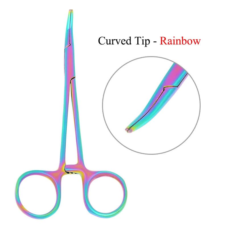12.5cm New Animals Straight Curved Trauma Shears  Hemostat Forceps