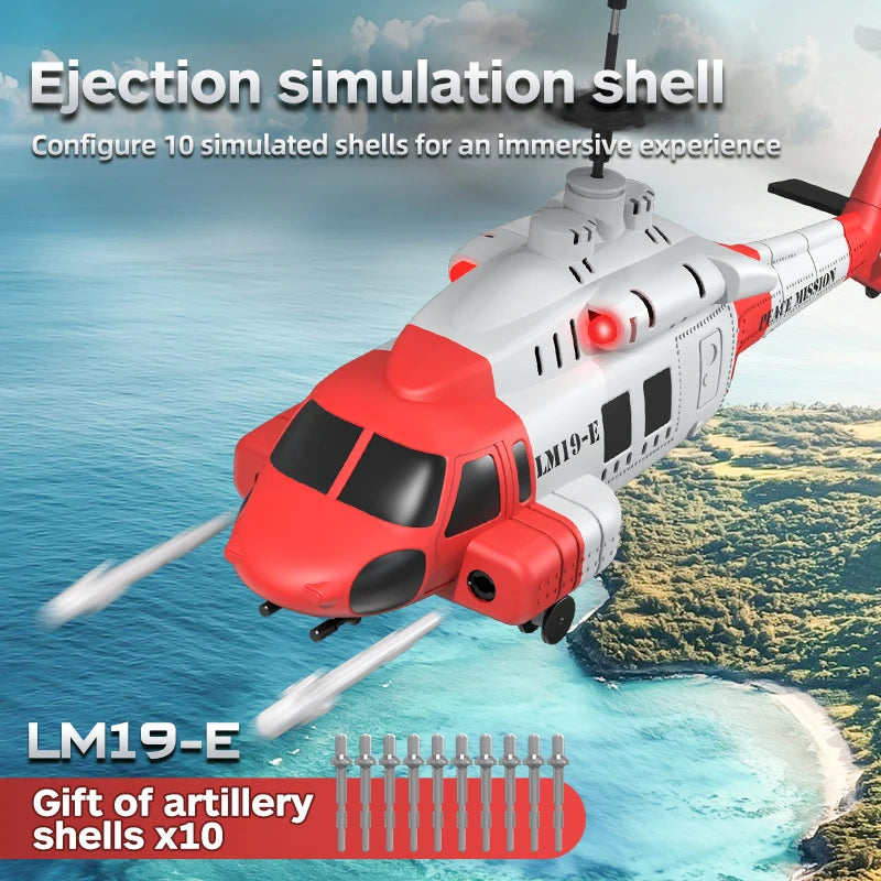 2026 New LM19-E Black Hawk 3.5-way helicopter with projectile, fixed altitude, 3-speed, high-low speed, children's Aldult RC