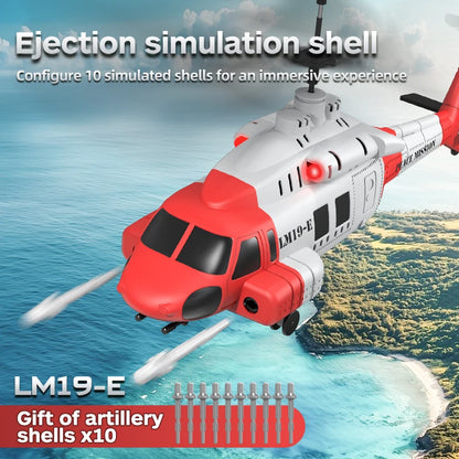 2026 New LM19-E Black Hawk 3.5-way helicopter with projectile, fixed altitude, 3-speed, high-low speed, children's Aldult RC