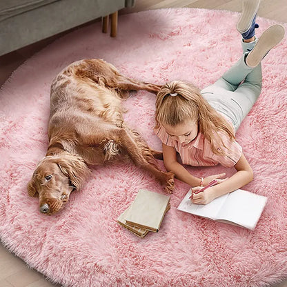 100/120/140/160 Round Rug Fluffy Soft Area Rugs for Kids
