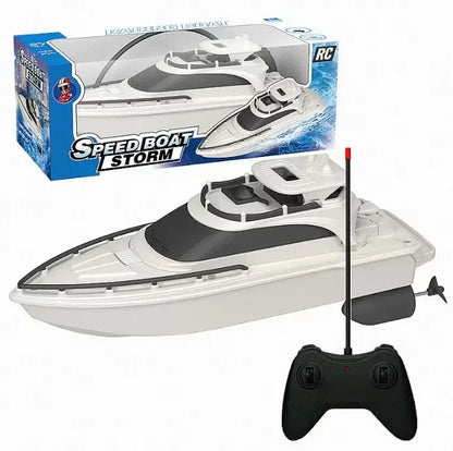 4 Channel Remote Control Boat Electric Racing Yacht Summer Water Play Plastic Toy For Kids Outdoor Pool Lake Entertainment Gifts