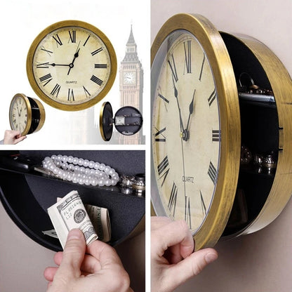 Hidden Safe Large Wall Clock Safety Box Secret Secuirty Box Money Jewellery Stuff Storage home office Cash Safes