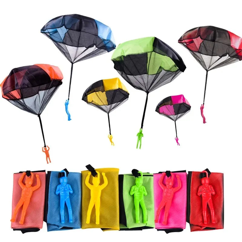 Hand Throwing Parachute Toy Outdoor Flying Parachute Men with Mini Soldier Toys Boys and Girls Children Gifts Flying Parachute
