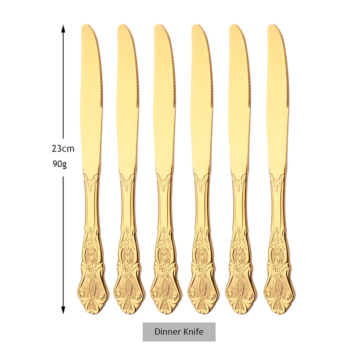 6/30Pcs Royal Colorful Dinnerware Set Knife Dessert Fork Spoon Cutlery Set Stainless Steel