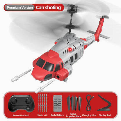 2026 New LM19-E Black Hawk 3.5-way helicopter with projectile, fixed altitude, 3-speed, high-low speed, children's Aldult RC