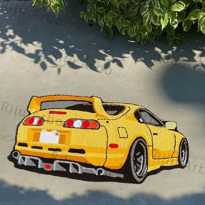 VIKAMA Car-Themed Boy'S Room Rug, Soft-Pile Car