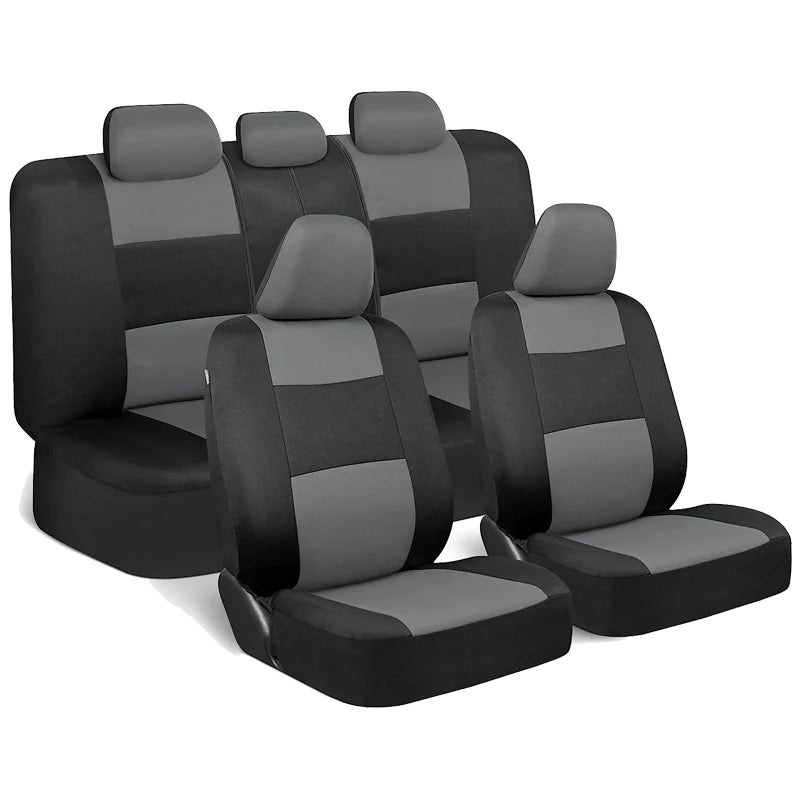 Universal Car Seat Covers Full Set Fit For Most Car SUV Truck Accessories Interior Rear Seat Can Split With 40/60 50/50 60/40