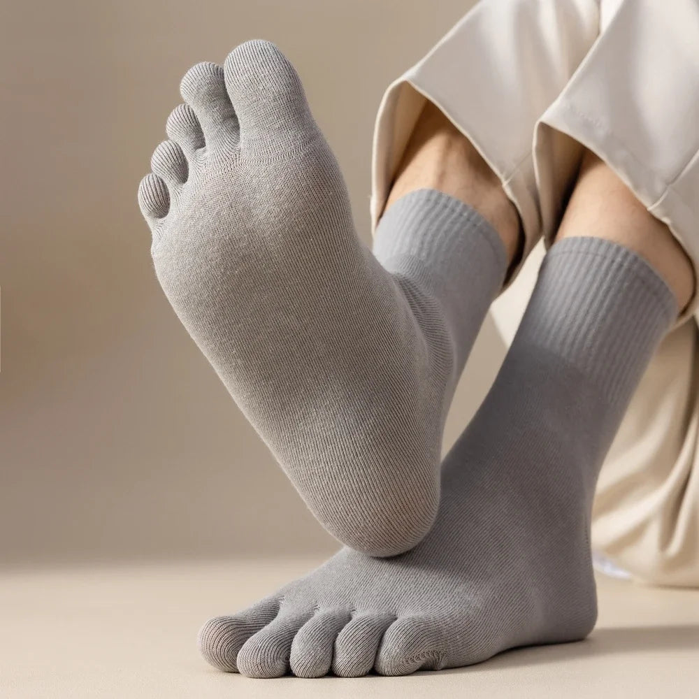 5 Pairs Toe Socks Men High Quality Cotton Five Finger Socks Thin Summer Sports Socks with Separate Finger