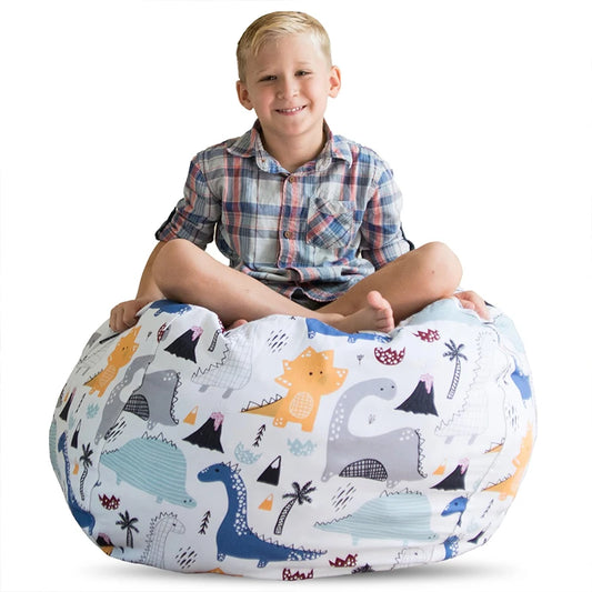 Printed Children's Plush Toy Storage Beanbag Set Comfortable Lazy Sofa Beanbag