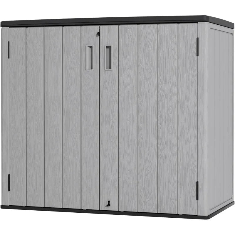Mrosaa Large Outdoor Storage Box,Resin Sheds&Outdoor Storage Waterproof/Lockable,Outdoor Storage Cabinets