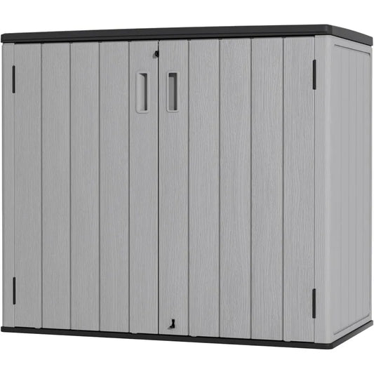 Mrosaa Large Outdoor Storage Box,Resin Sheds&Outdoor Storage Waterproof/Lockable,Outdoor Storage Cabinets