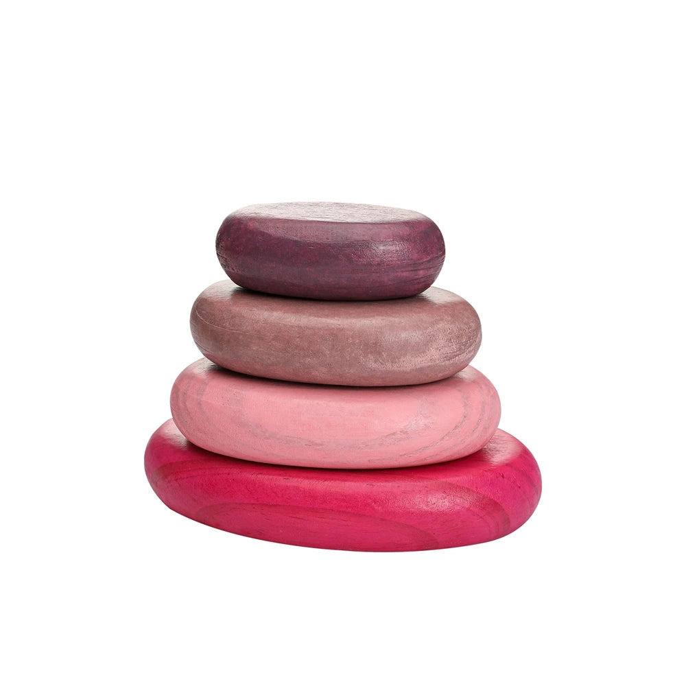 Wooden Montessori Toy Rainbow Stacked Stone Toy BO BPA Colorful Baby Education Sensory Balance Game Building Block Toy Baby Gift