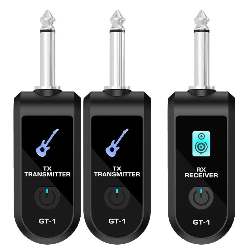 2.4G Wireless Guitar System - Rechargeable Guitar Transmitter & Receiver for Electric Guitar & Bass, Plug & Play, Low Latency