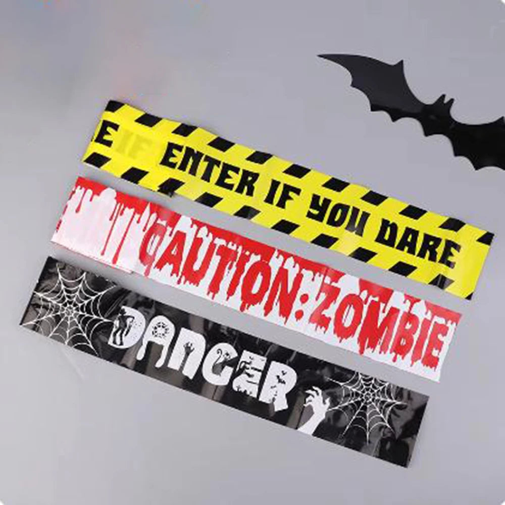 Halloween Party Decoration Warning Tape Scary Caution Tape Roll