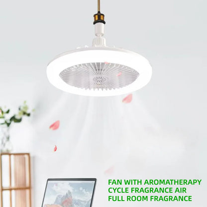 Rotatable 3in1 Ceiling Fan with Remote Control Lighting Lamp E27