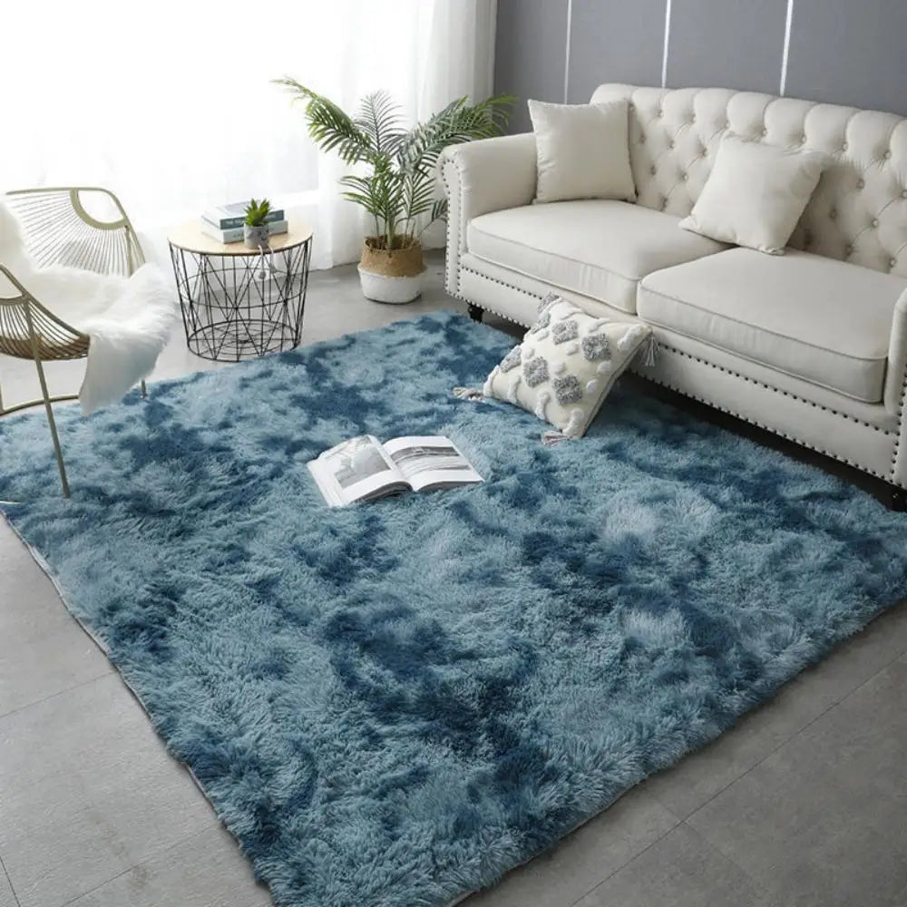 VIKAMA Tie-Dye Plush Carpet Living Room Decoration Soft Fluffy Home Mat 
Non-Slip Blanket