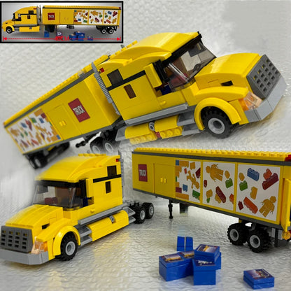 Technical Yellow Delivery Transporter Truck‌‌ 60440 Building Blocks Brick Figures Set Vehicle Model Children Toys Kids Gifts