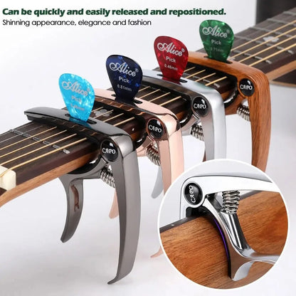 Guitar Capo for Acoustic Classic Electric Guitar Tone Adjust Metal Tuning Clamp