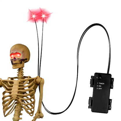Halloween LED Glowing Eyes With Timer Light Up DIY Eyes For Skeleton Pumpkins Masks Tombstones