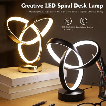 USB Creative Modern Art Desk Lamp Tri color Lighting Suitable for Bedroom, Living Room, Office, Bedside and Other Scenes