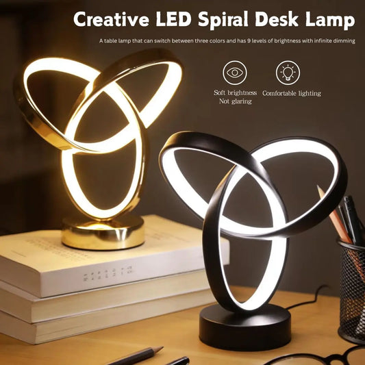 USB Creative Modern Art Desk Lamp Tri color Lighting Suitable for Bedroom, Living Room, Office, Bedside and Other Scenes