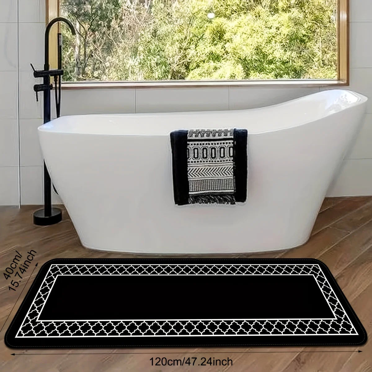 VIKAMA American-Style Rug Set For Kitchen Long Strip Water-Absorbent And Dirt-Resistant