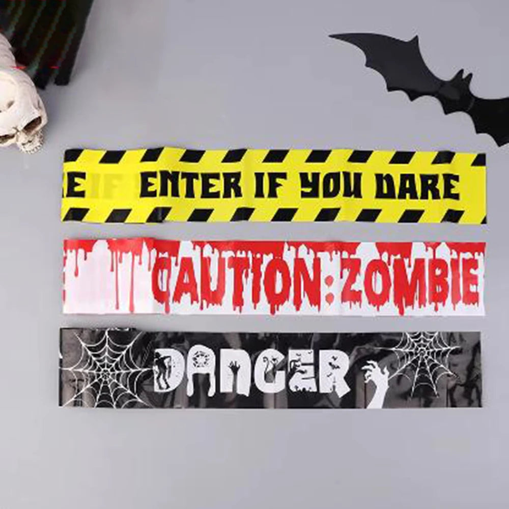 Halloween Party Decoration Warning Tape Scary Caution Tape Roll