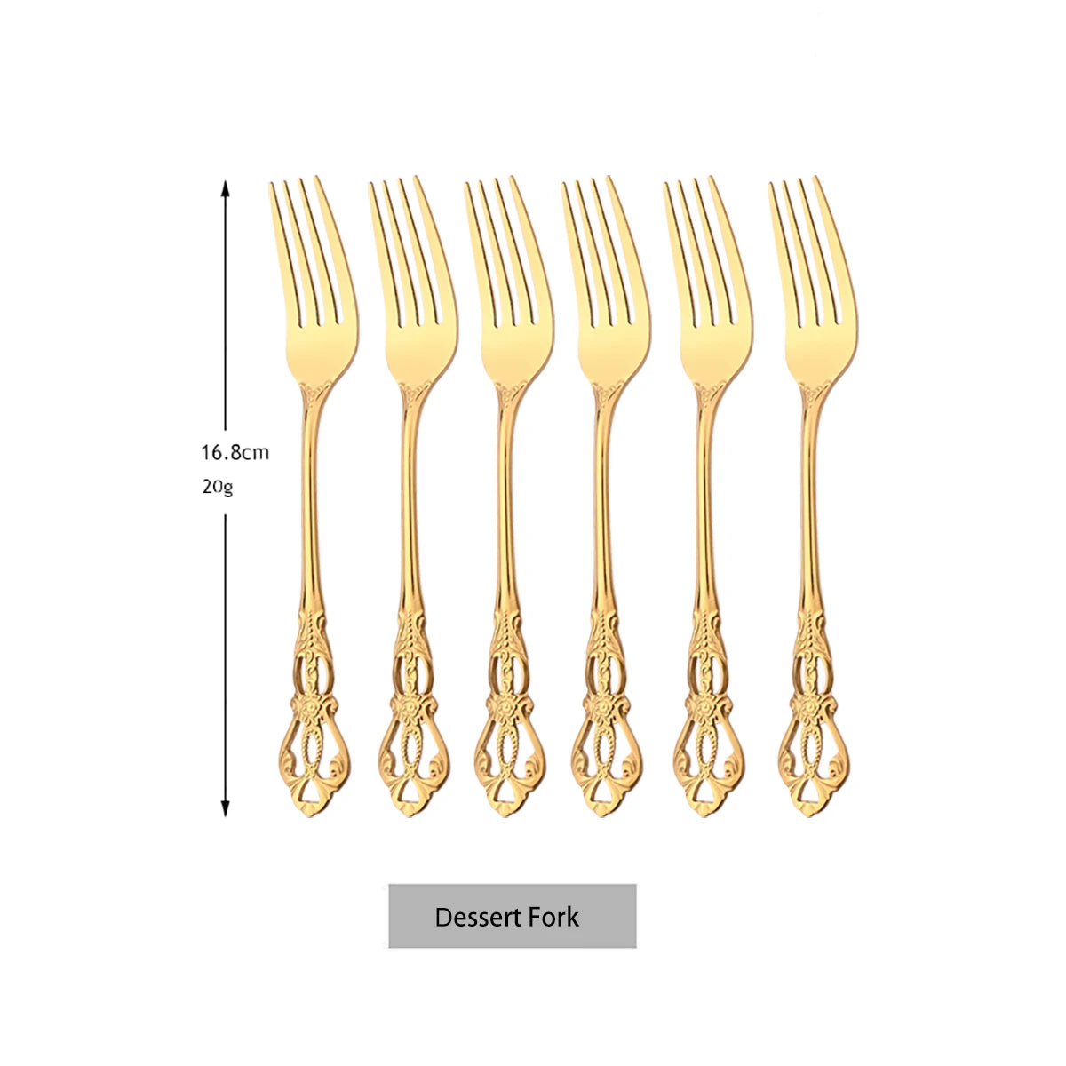 6/30Pcs Royal Colorful Dinnerware Set Knife Dessert Fork Spoon Cutlery Set Stainless Steel