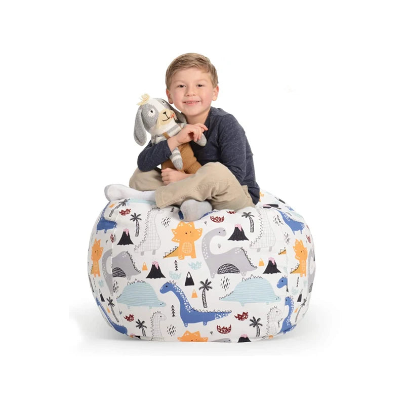 Printed Children's Plush Toy Storage Beanbag Set Comfortable Lazy Sofa Beanbag