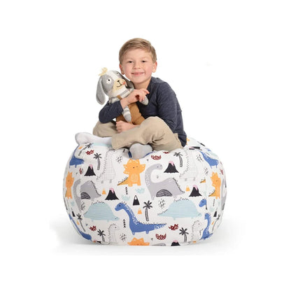 Printed Children's Plush Toy Storage Beanbag Set Comfortable Lazy Sofa Beanbag