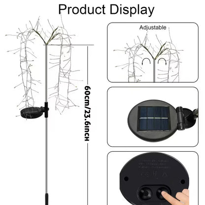 Outdoor Holiday LED Fairy Lights Garden Path Decor Garland Tree Solar Lights