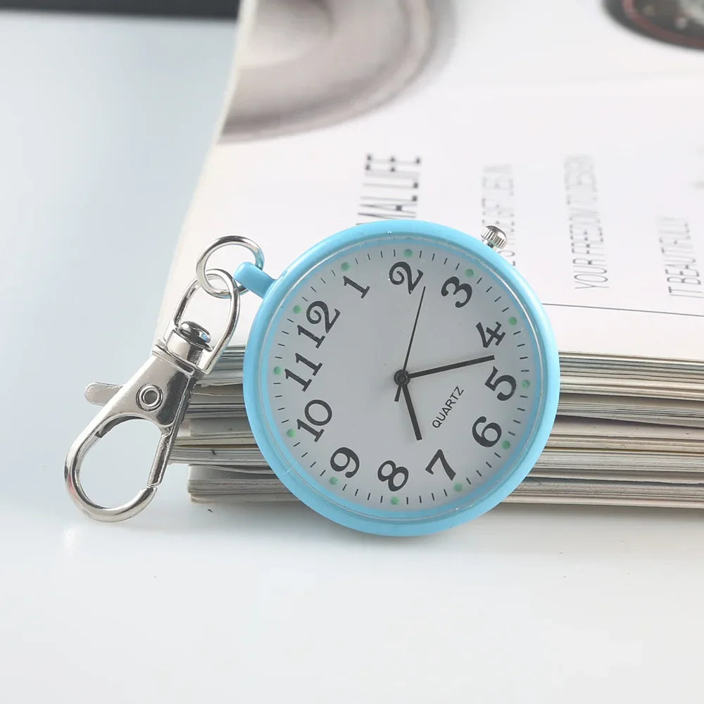 Quartz Pocket Watch Keychain Pendant Chest Watch