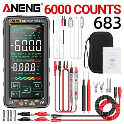ANENG 683 Smart Multimeter Rechargeable High-end Touch 6000 Counts AC/DC Voltage Tester
