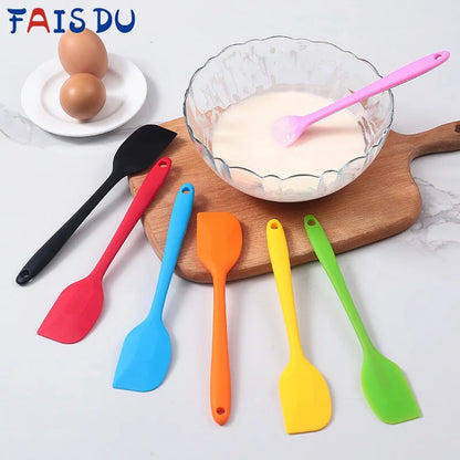 FAIS DU 1PC Silicone Cream Spatula Non-stick Butter Spatula Heat-resistant Kitchen Baking Tools DIY Cake Baking Tools