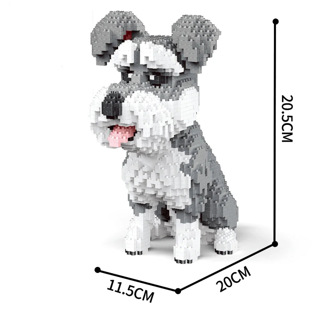 KNEW BUILT Dachshund Dogs Model Micro Mini Building Blocks:
