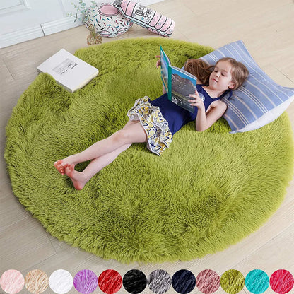100/120/140/160 Round Rug Fluffy Soft Area Rugs for Kids