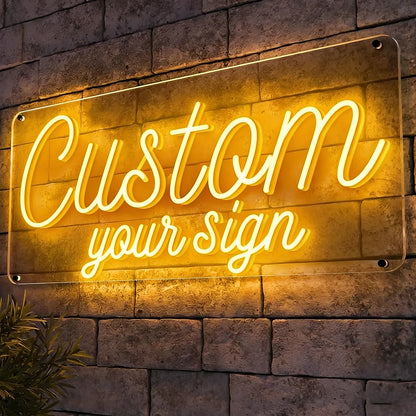Custom Neon Sign Personalized Acrylic Sign Backlit Logo LED Sign for Party Birthday Shop Decor Night Light Illuminated Sign Gift