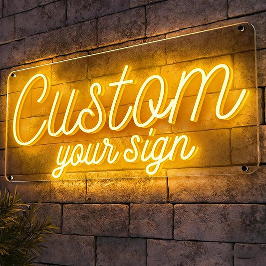 Custom Neon Sign Personalized Acrylic Sign Backlit Logo LED Sign for Party Birthday Shop Decor Night Light Illuminated Sign Gift