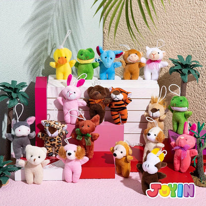 JOYFY 24 Pcs Mini Animal Plush 3 Stuffed Animal Bulk for Birthday Party Favors Presents Pinata Fillers Party Supplies