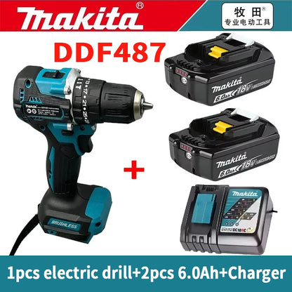Makita DDF487 Brushless Lithium Electric Driver Electromechanical Drill Screwdriver Makita 18V Battery