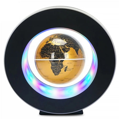 Floating Globe Levitating World Map Rotating Ornament LED Lamp for Bedside Light Novelty Floating Lamp Magnetic Levitation Globe
