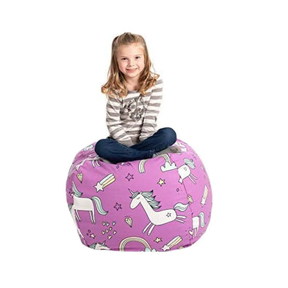 Printed Children's Plush Toy Storage Beanbag Set Comfortable Lazy Sofa Beanbag